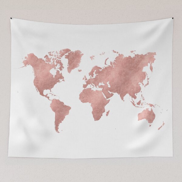 Item preview, World Map Rose Gold | Modern  World map | Gold World map | Stylish World map designed and sold by NORDIKART.