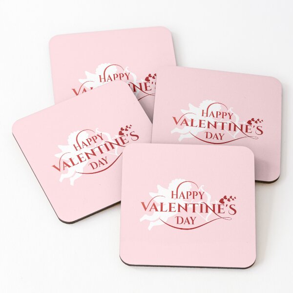 Item preview, Cupid Hearts Valentine’s Day (White/Red on Pink) designed and sold by PawsitiveMum.