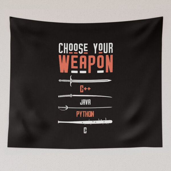 Item preview, Cool C++ T-shirt - choose your weapon programming t-shirt designed and sold by Zarki19.