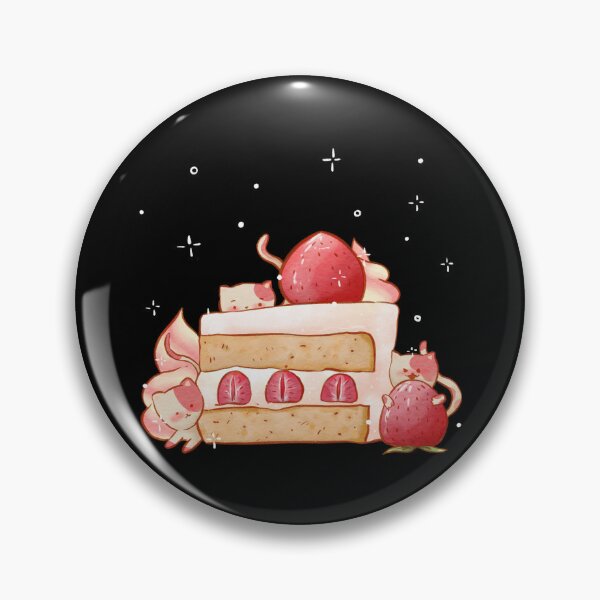 Item preview, Cat Strawberry Cake // Kawaii Dessert Animals designed and sold by DoomDude.