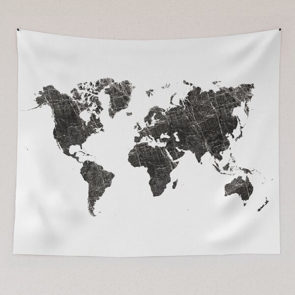 Item preview, World Map | Black Marble Map | Black Morld Map | Travel Map designed and sold by NORDIKART.