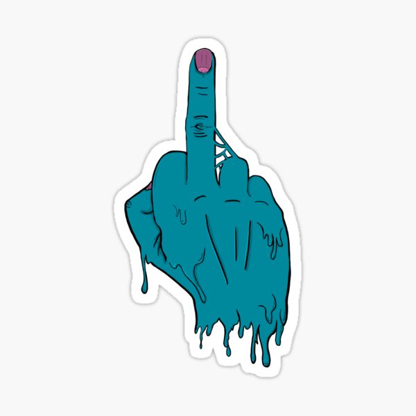 Middle Finger Candle Sticker for Sale by Trixxy-Haxxy