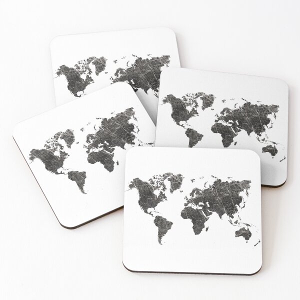 Item preview, World Map | Black Marble Map | Black Morld Map | Travel Map designed and sold by NORDIKART.
