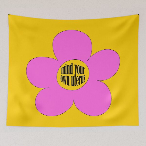Item preview, "mind your own uterus" flower designed and sold by triplewatersign.