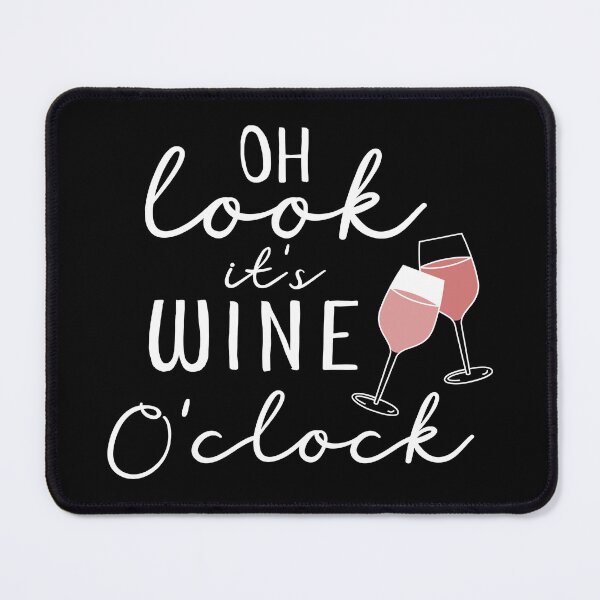 Item preview, Oh Look It's Wine O'Clock Wine Glasses designed and sold by Moodthology.