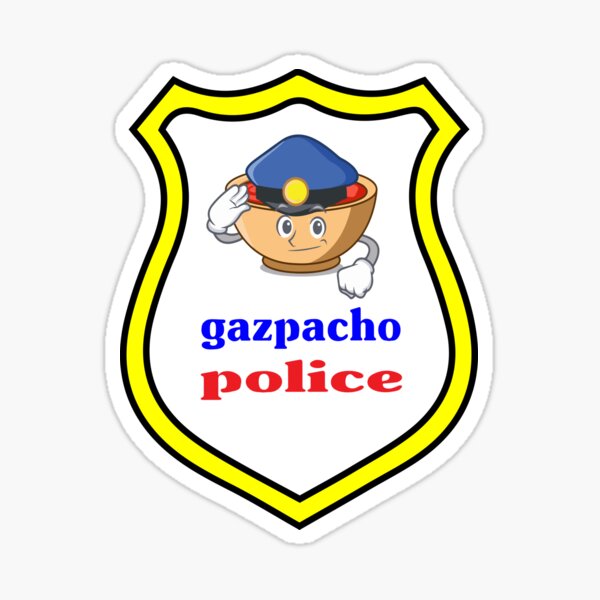 Vista previa del artículo con la obra «gazpacho police, gifts for lover gazpcho and for police man », diseñado y vendido por Ziko$ Art$.