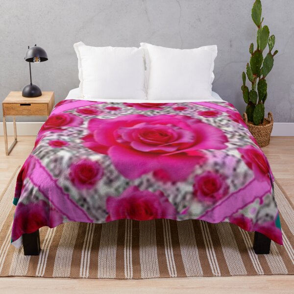 Item preview, FUCSIA ROSA ROSA JARDÍN VERDE VERDE ARTE ABSTRACTO designed and sold by sharlesart.