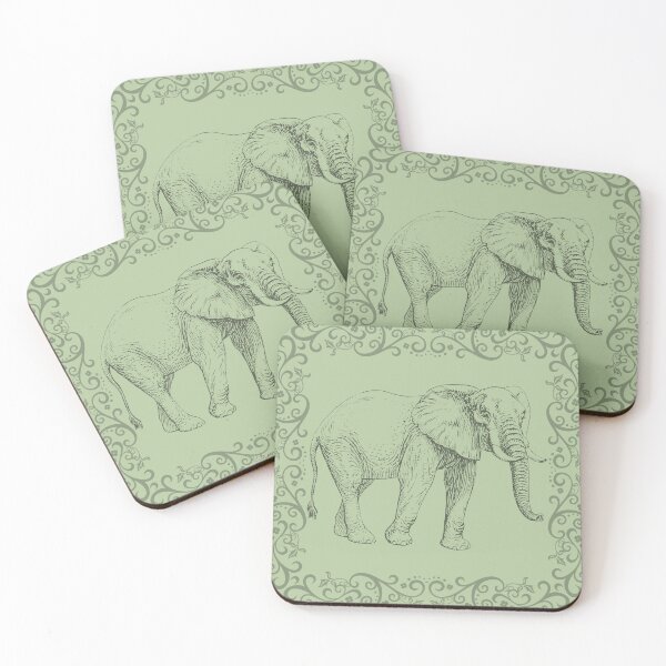 Item preview, Elephant Sage Green designed and sold by Smart-Arts.