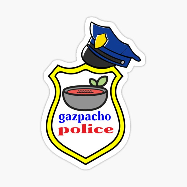 Vista previa del artículo con la obra « gazpacho police, gifts for lover gazpcho and for police man », diseñado y vendido por Ziko$ Art$.