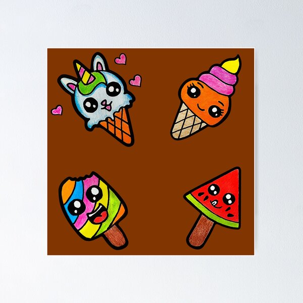 Item preview, Cute Smiling Icecream set_2 designed and sold by mrGoodwin90.