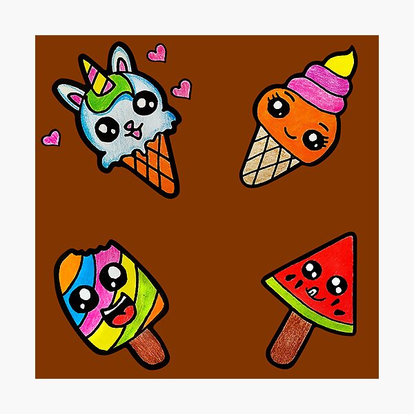 Item preview, Cute Smiling Icecream set_2 designed and sold by mrGoodwin90.