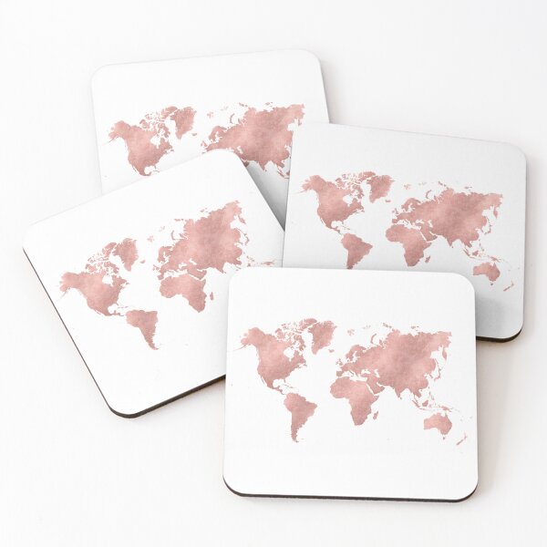 Item preview, World Map Rose Gold | Modern  World map | Gold World map | Stylish World map designed and sold by NORDIKART.
