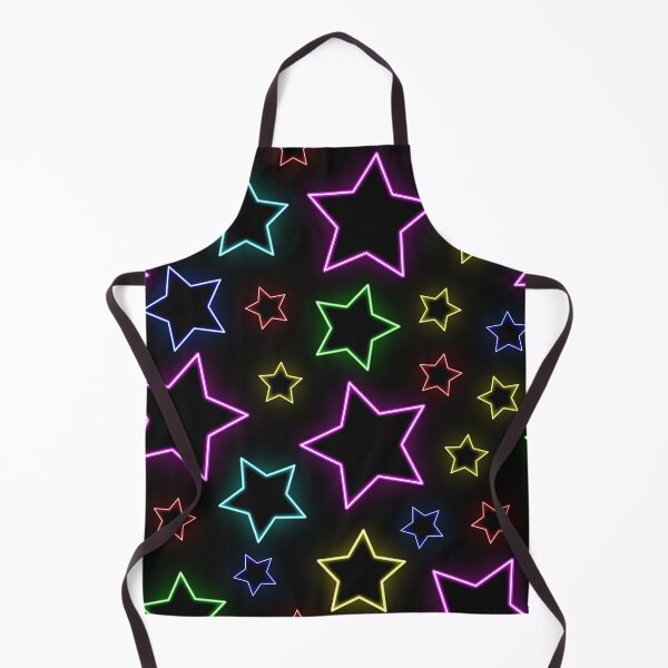 Item preview, Bright colorful  neon stars on black background designed and sold by pixxart.