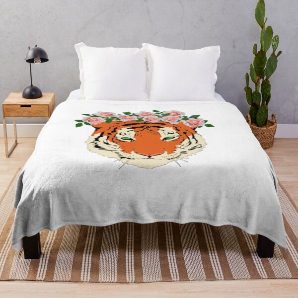 Item preview, Cute Tiger With Flowers For Animal Lovers Art Designs designed and sold by Manilyn0907.