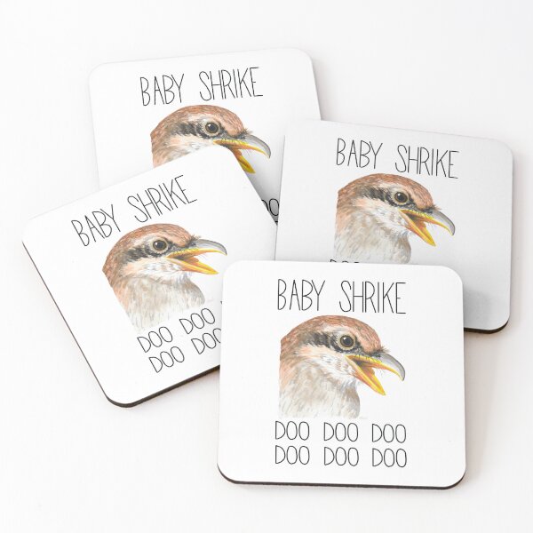 Item preview, Baby Shrike (Bull-headed Shrike) designed and sold by LauraWolfArtist.