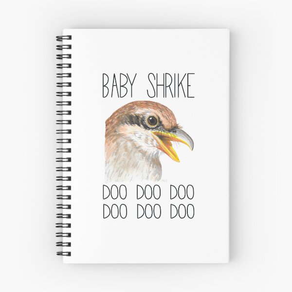 Item preview, Baby Shrike (Bull-headed Shrike) designed and sold by LauraWolfArtist.