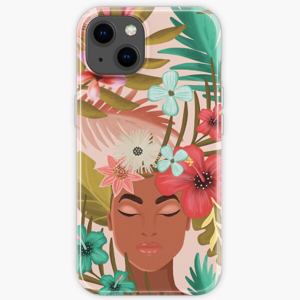 Pretty African American Botanical Tropical Jungle iPhone Soft Case