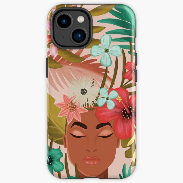 Pretty African American Botanical Tropical Jungle iPhone Tough Case