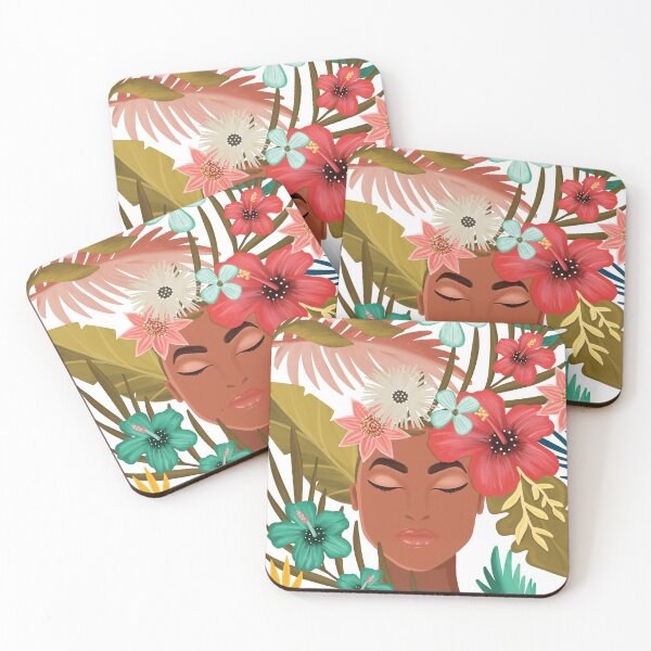 Item preview, Pretty African American Botanical Tropical Jungle designed and sold by Moodthology.