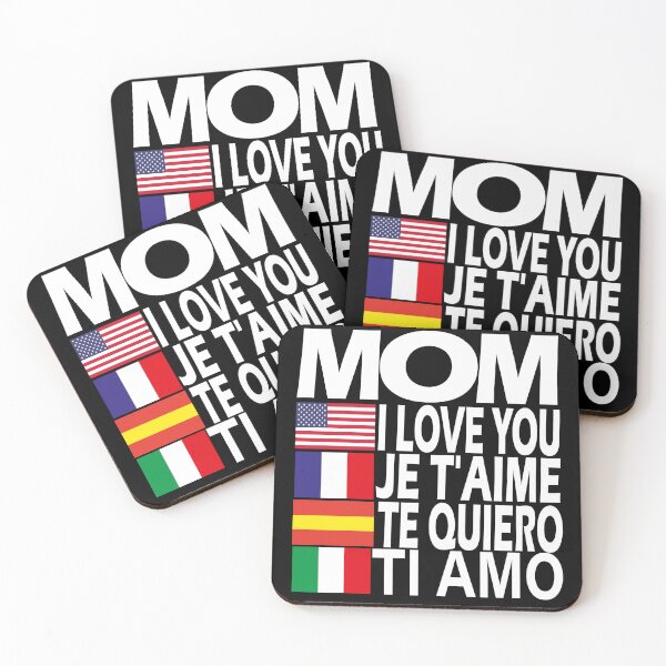 Artikelvorschau, LUSTIG, ICH LIEBE DICH MAMA, JE T'AIME, TE QUIERO, TI AMO, MUTTERTAG entworfen und verkauft von SAJASHOP23 ★★★★★.
