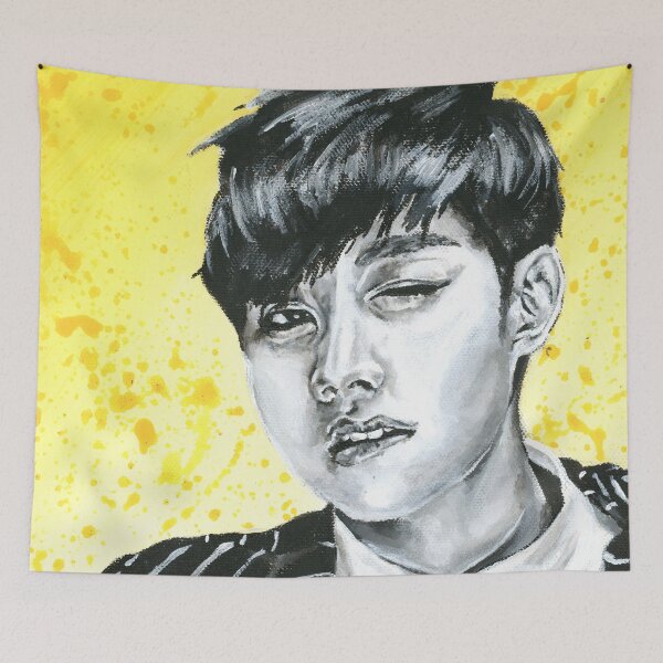 Item preview, J-Hope Splatter Portrait  designed and sold by cuttlecactus.
