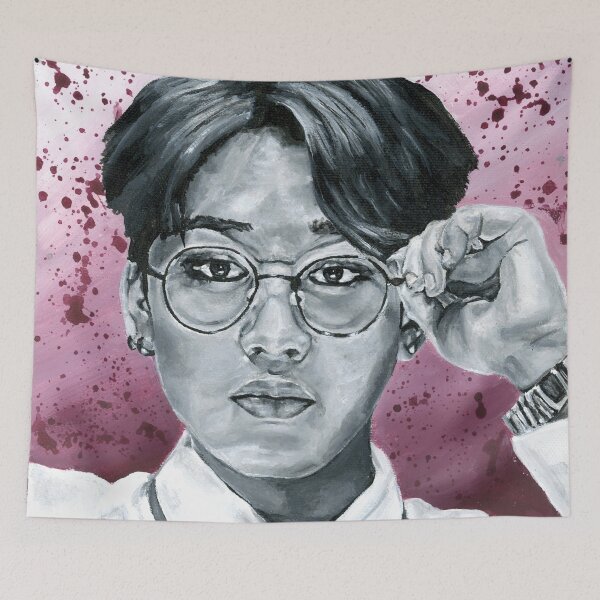 Item preview, Jimin Splatter Portrait  designed and sold by cuttlecactus.