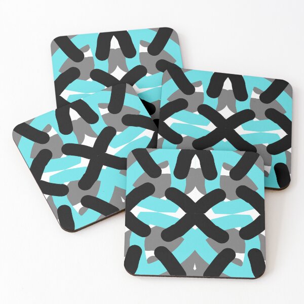 Item preview, Teal, Gray, Black Tribal Like Print  designed and sold by khamm123.