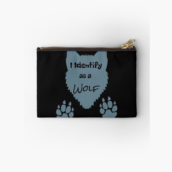 Item preview, I Identify As A Wolf--Animal Alter Graphic (Gray on Black) designed and sold by GladBlackLamb.