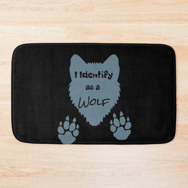 Item preview, I Identify As A Wolf--Animal Alter Graphic (Gray on Black) designed and sold by GladBlackLamb.