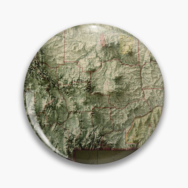Item preview, 1897 Montana Relief Map 3D digitally-rendered designed and sold by ThinkAboutMaps.