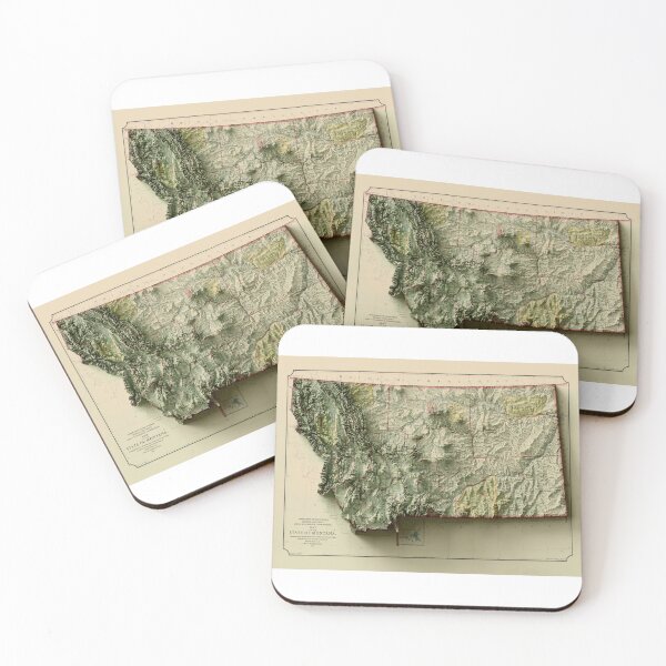 Item preview, 1897 Montana Relief Map 3D digitally-rendered designed and sold by ThinkAboutMaps.