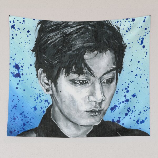 Item preview, Jungkook Splatter Portrait  designed and sold by cuttlecactus.
