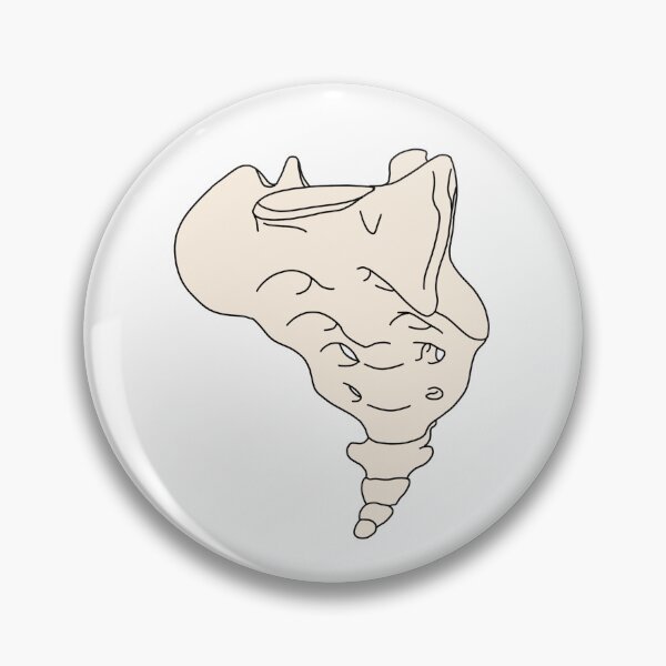 Item preview, Sacrum Line Art, Minimalist Sacrum Skeleton Anatomy Medical artwork designed and sold by KatarinaAndCo.