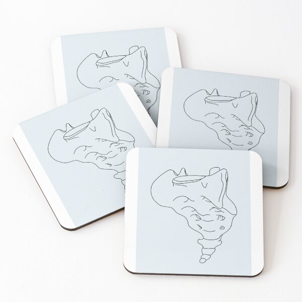 Item preview, Sacrum Line Art, Minimalist Sacrum Skeleton Anatomy Medical artwork designed and sold by KatarinaAndCo.