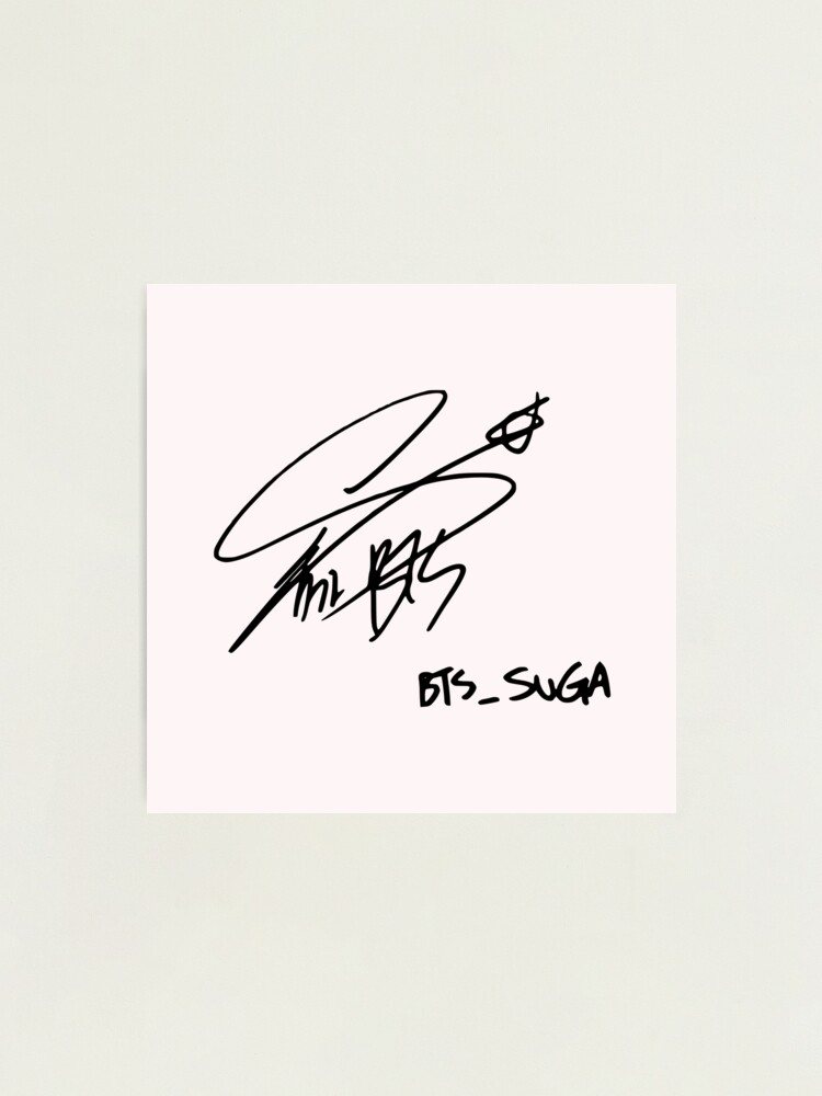 BTS Suga dedication Photographic Print by Gabaxo | Redbubble