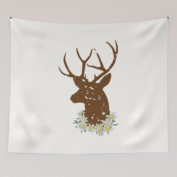 Item preview, Oktoberfest Stag With Edelweiss Flowers designed and sold by ElJimmo.
