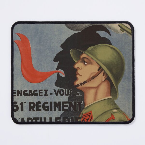 Item preview, Old French Army Recruitment Poster (61e Regiment d'Artillerie) designed and sold by TJHarr.