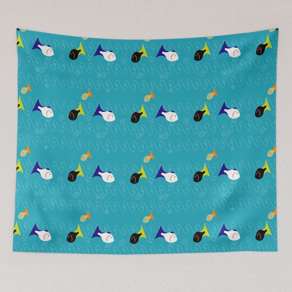 Item preview,  Patterns Bleu 03 GOLDEN FISH  designed and sold by AZEM-ST.