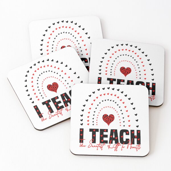 Item preview,  I Teach The Sweetest Little Hearts /Teacher Valentine day Hearts Rainbow  designed and sold by smarayoung.