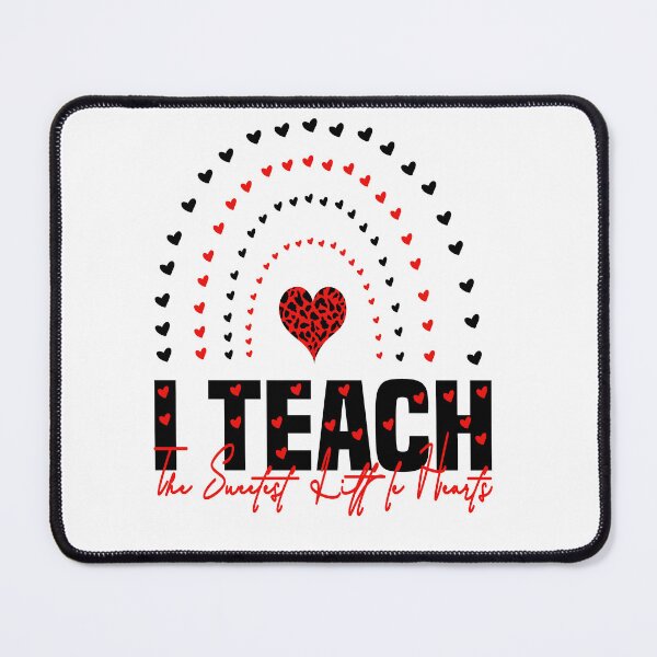 Item preview, I Teach The Sweetest Little Hearts /Teacher Valentine day Hearts Rainbow designed and sold by smarayoung.