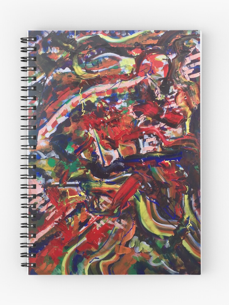 Thumbnail 1 of 3, Journal, Red Abstract Art , Aesthetic Abstract , Red Pattern , Red Abstract Pattern designed and sold by BeTheVibe.