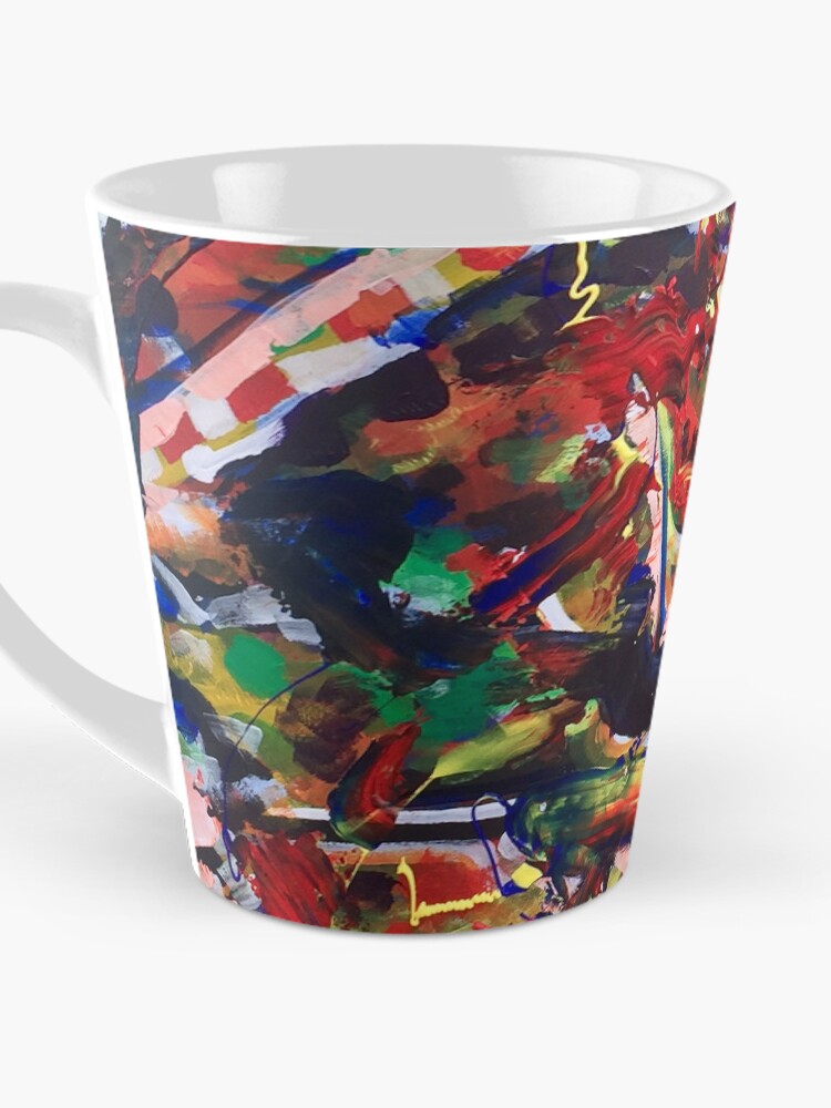 Thumbnail 3 of 4, Coffee Mug, Red Abstract Art , Aesthetic Abstract , Red Pattern , Red Abstract Pattern designed and sold by BeTheVibe.