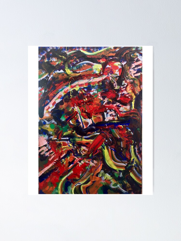 Thumbnail 1 of 3, Poster, Red Abstract Art , Aesthetic Abstract , Red Pattern , Red Abstract Pattern designed and sold by BeTheVibe.