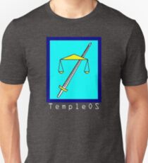 TempleOS Text Logo Slim Fit T-Shirt