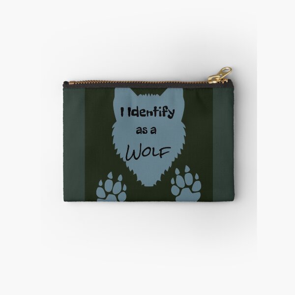 Item preview, I Identify As A Wolf--Animal Alter Graphic (Forest Vibes and Grey) designed and sold by GladBlackLamb.