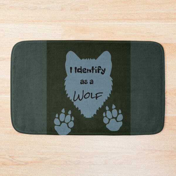 Item preview, I Identify As A Wolf--Animal Alter Graphic (Forest Vibes and Grey) designed and sold by GladBlackLamb.