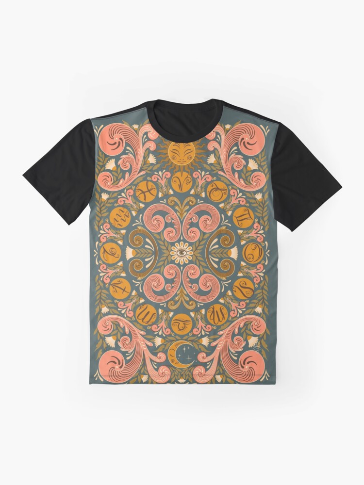 Alternate view of Zodiac Wheel Rosemaling Graphic T-Shirt