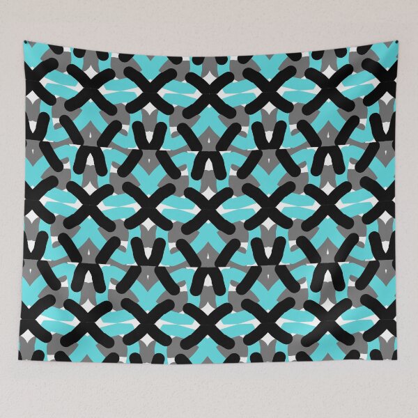 Item preview, Teal, Gray, Black Tribal Like Print  designed and sold by khamm123.