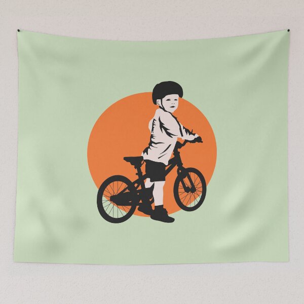 Item preview, Boy Riding A Bicycle designed and sold by franktact.
