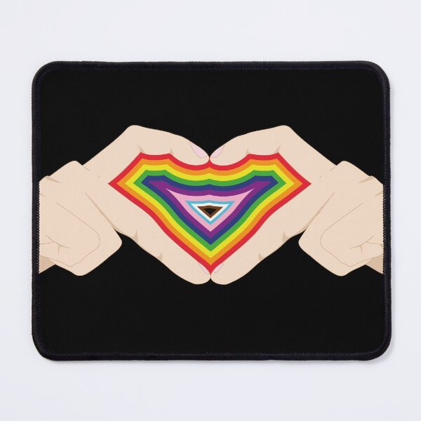 Item preview, Heart Hands LGBT Pride Flag (White Skin) designed and sold by gabyshiny.